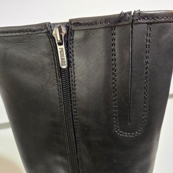 Pikolinos Riding Boots Tall Black Leather Sz 37 / 6 Buckle Harness Equestrian - Picture 8 of 12